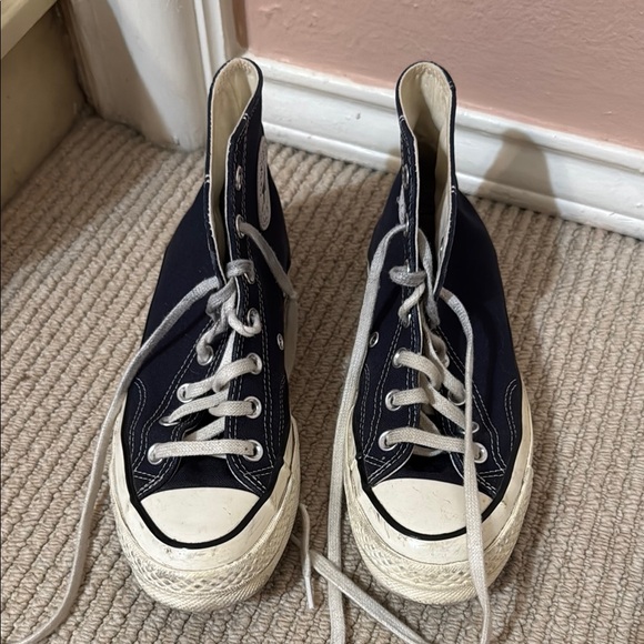 Stylish Converse Navy High-Top Sneakers - Picture 1 of 9